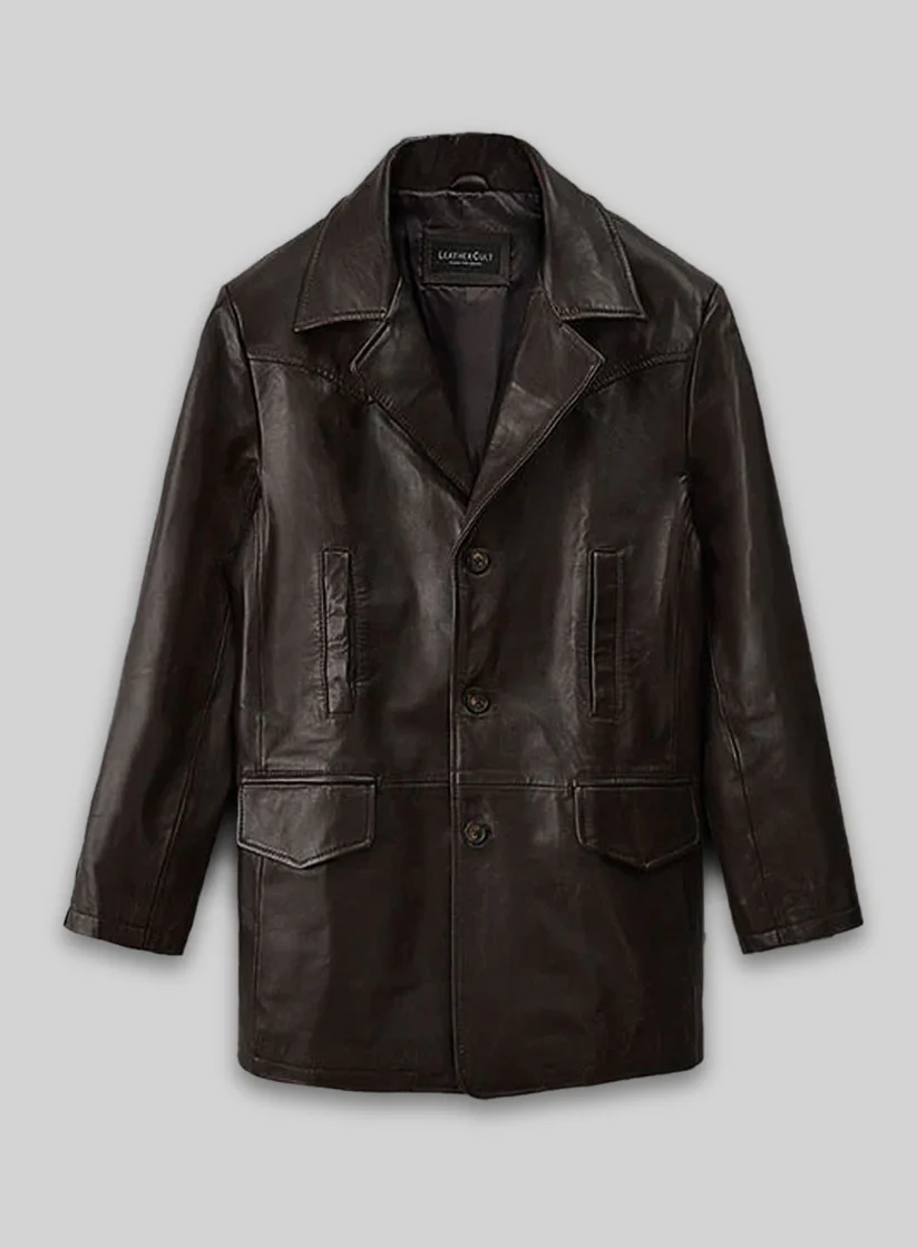 Aaron Eckhart Love Happens Leather Trench Coat Aaron Eckhart Love Happens Leather Trench Coat