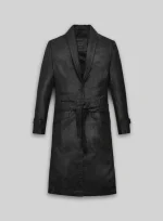 Beltaire Leather Long Coat