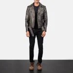 Biker Leather Jackets Vintage Style full view