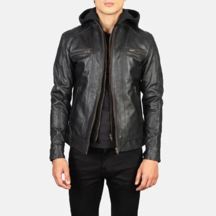 Black Faux Leather Biker Jackets