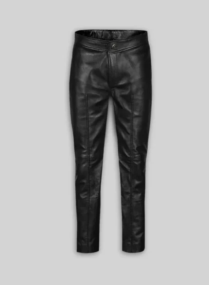 Black Men Leather Pants Classic