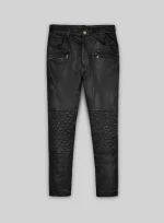 Black Men Leather Pants Texture