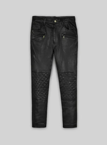 Black Men Leather Pants Texture