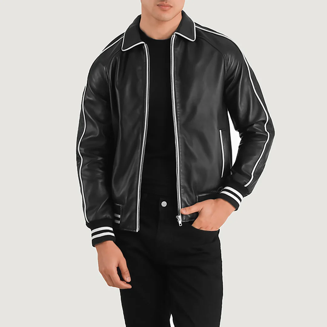 Bomber Leather Varsity Jacket Men's Bomber Leather Varsity Jacket Men's