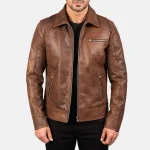 Brown Leather Biker Jackets