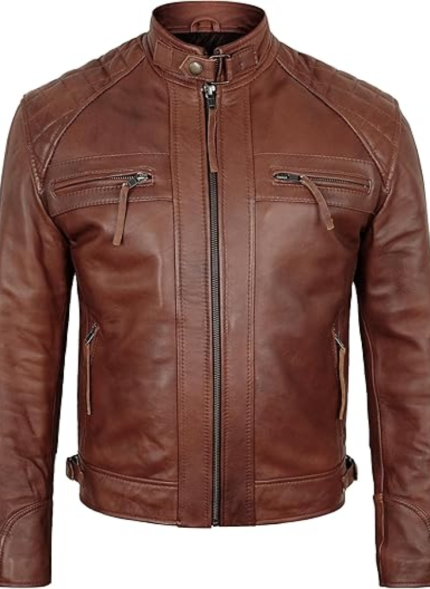 Brown Leather Jacket Man
