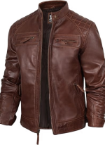Brown Leather Aesthetic Jacket