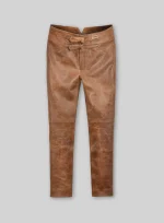 Cognac Morrison Men Leather Pants