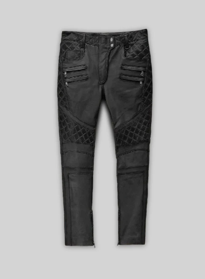 Genuine Leather Pants Charcoal Fit Genuine Leather Pants Charcoal Fit