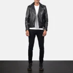Genuine Men's Leather Biker Jackets full view