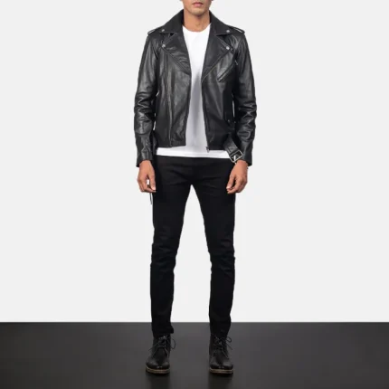 Genuine Men's Leather Biker Jackets full view