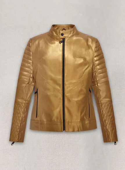 Golden Gwen Stefani Leather Jacket