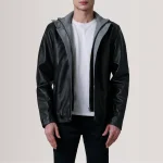 Henrik Black Leather Cafe Racer