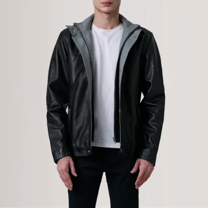 Henrik Black Leather Cafe Racer