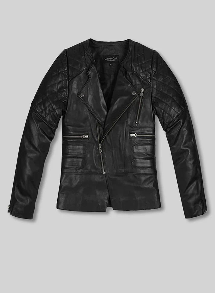 Leather Biker Jacket front Leather Biker Jacket