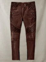 Leather Pants For Women Maroon