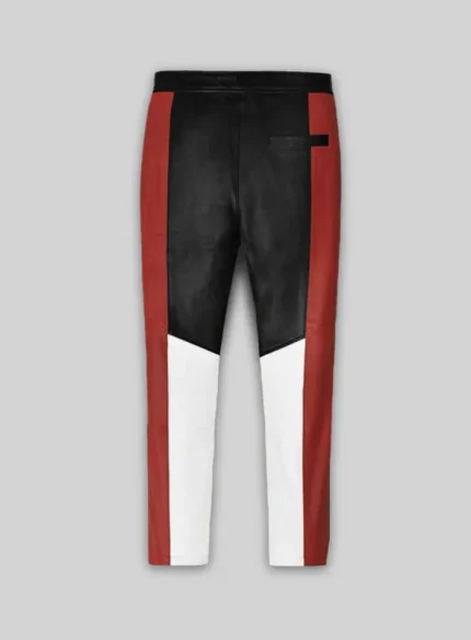 Leather Pants Womens Clothing Red back side