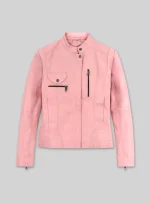 Light Pink Leather Jacket