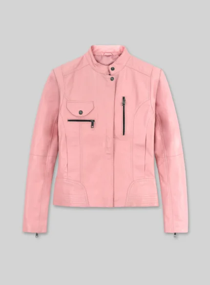 Light Pink Leather Jacket