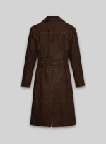 Long Leather Coats For Women back side