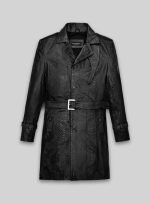 Luxury Black Leather Overcoat Online