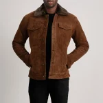 Dallis Brown Suede Leather Jacket