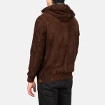 Kenton Hooded Men's Suede Pullover Jacket