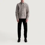 Men's Scout Grey Suede Leather Shirt