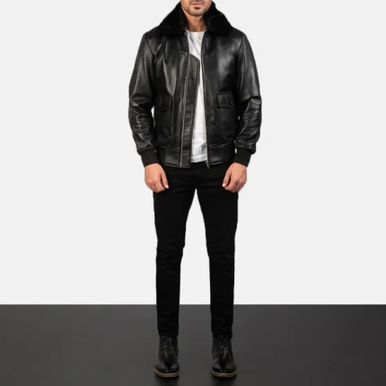 Mens Bomber Leather Jackets full view