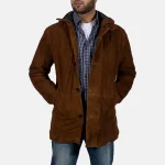 Men's Brown Suede Leather Jacket