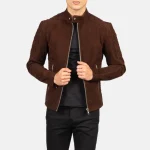 Men's Fernando Brown Biker Jacket