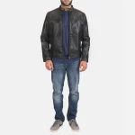 Men’s Leather Biker Jackets full view