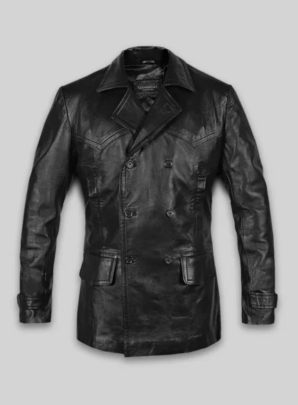 Mens Leather Dress Coat Elite