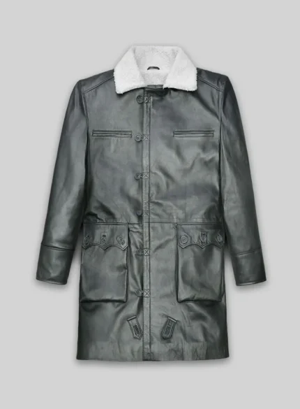 Modern Gray Leather Coat Collection