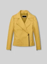 Mustared leather jacket