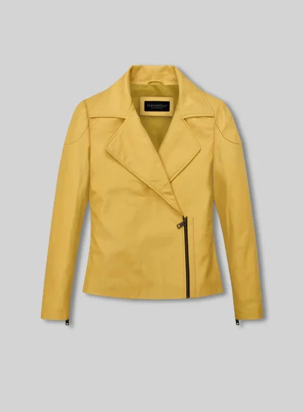 Mustared leather jacket