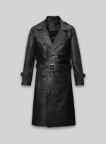 Prime Mens Leather Trench Coat