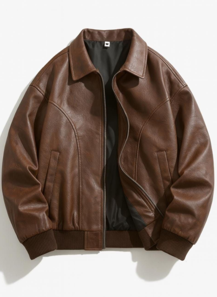 Retro Brown Leather Jacket