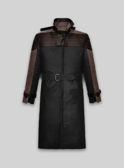 Select Mens Leather Trench Coat