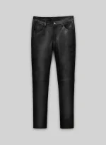 black leather trousers mens