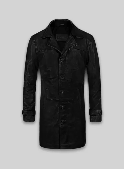 Smart Leather Coat For Mens