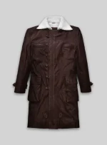 Thick Goat Brown Washed & Wax Tom Hardy Trench Coat front
