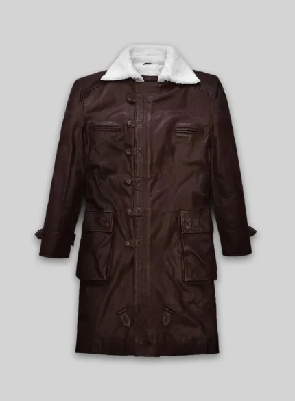 Thick Goat Brown Washed & Wax Tom Hardy Trench Coat front