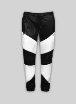 White Leather Trousers Mens Black