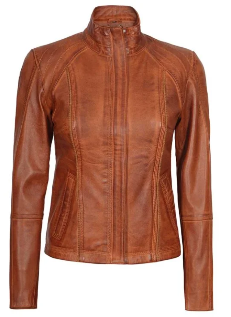 Women-Brown-Leather-Jacket-2 Women Brown Leather Jacket