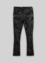 Women In Leather Pants Trendy