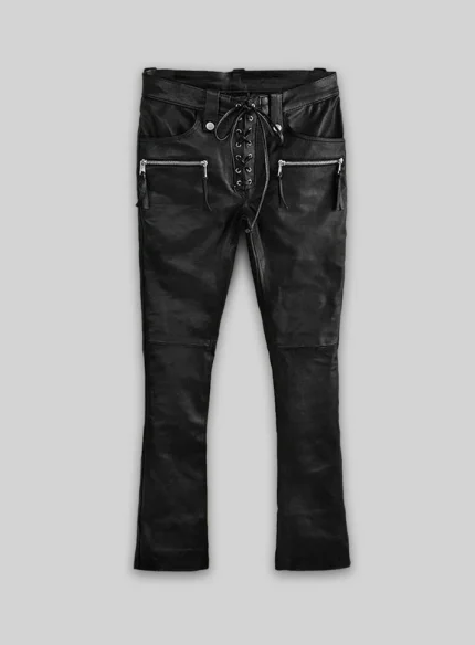 Women In Leather Pants Trendy