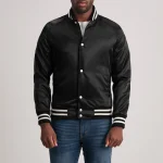 Xander Black Varsity Jacket