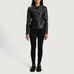 Plus Size Leather Biker Jackets full view