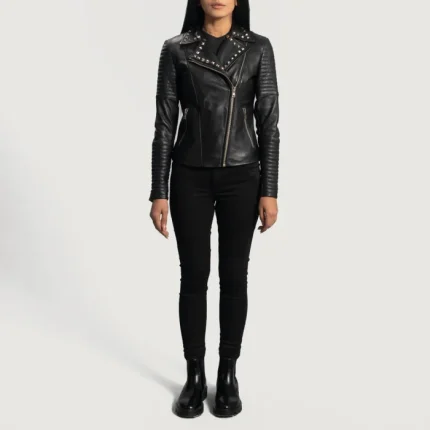 Plus Size Leather Biker Jackets full view